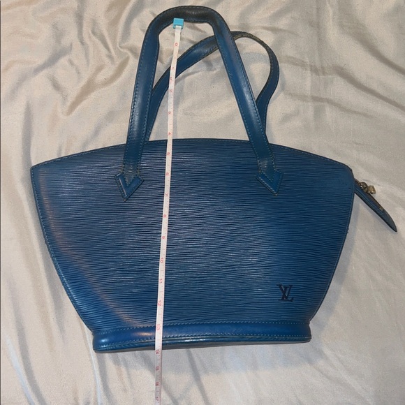 VINTAGE Louis Vuitton St. Jacques Blue Epi Leather Tote Handbag - Picture 13 of 13